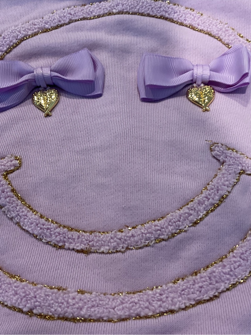 lavender purple cotton-blend sweatshirt from Angel's Face in size 6-7Y